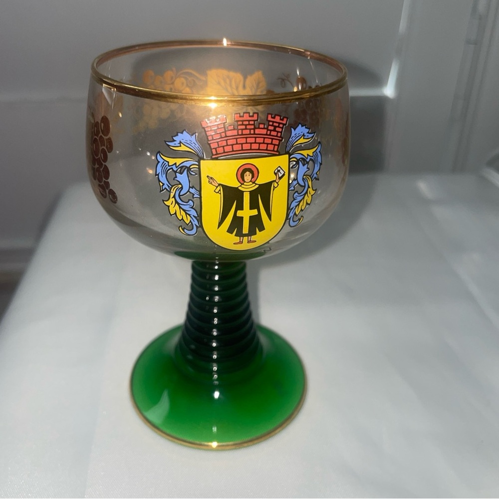 VTG German Romer Goblet Wine Glass Munich Germany